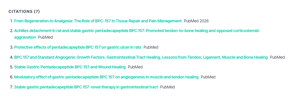 Citations section on a peptide library page